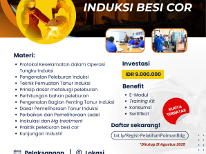 Dibuka Pendaftaran Pelatihan Peleburan Induksi Besi Cor